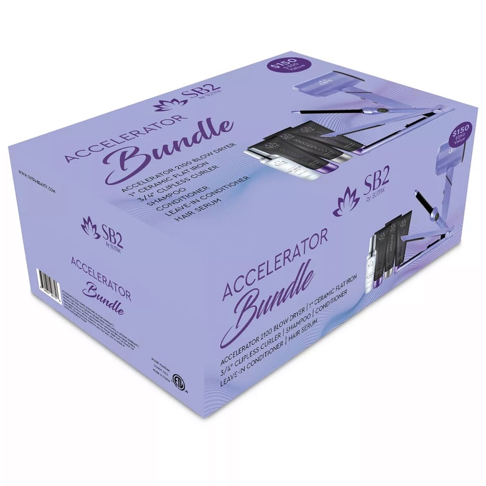 11-Pc. Accelerator Bundle Set, Hair straightener,curler and hair blow dryer - Picture 2 of 4